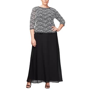 VESTIDO ALEX EVENINGS TALLA XL