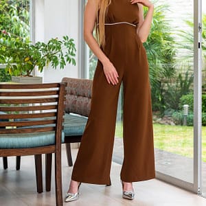 ENTERIZO CALVIN KLEIN CAFE ADORNO PLATEADO TALLA 4