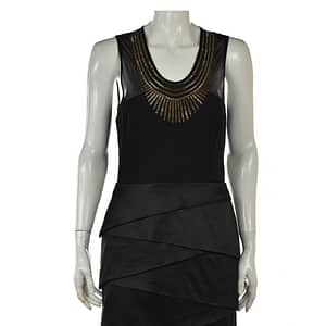 VESTIDO NEGRO NICOLE MILER TALLA 12