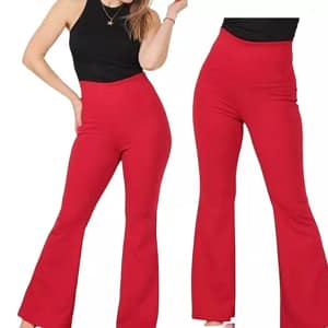 PANTALON MICHAEL KORS TALLA S ROJO Y NEGRO