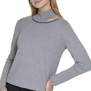 SACO LOVETREND PLOMO CON BRILLOS TALLA M