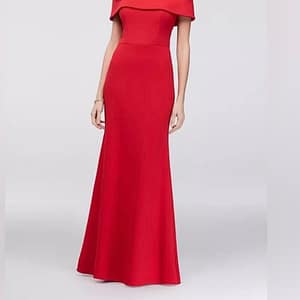 VESTIDO MAXI CALVIN KLEIN TALLA 8 ROJO