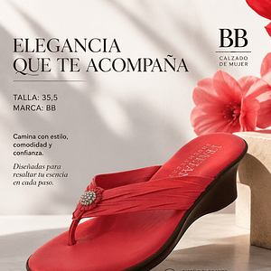 TACONES BAJOS ROJOS SUPER CÓMODOS TALLA 35