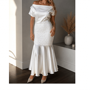 CALVIN KLEIN TALLA S VESTIDO PERLA