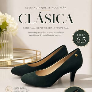 TACONES ELEGANTES VERDES TALLA 36,5