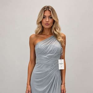 VESTIDO LARGO ELEGANTE GRIS