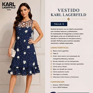 VESTIDO CASUAL MARCA KARL LAGERFELD TALLA S