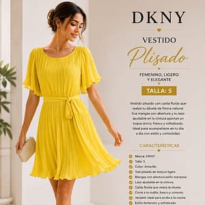 VESTIDO COMODO CASUAL TALLA S, MARCA DKNY