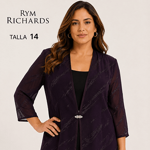 ABRIGO MORADO MARCA R&M RICHARDS TALLA 14