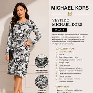 VESTIDO ELEGANTE MICHAEL KORS TALLA 6