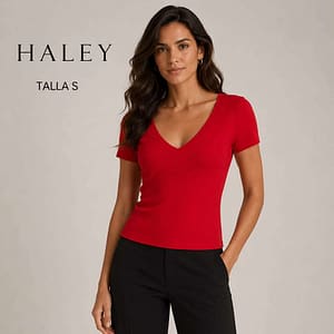 BLUSA HALEY ROJA TALLA S BASICA