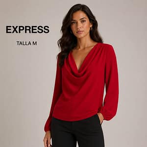 BLUSA EXPRESS ROJA MANGA LARGA TALLA M