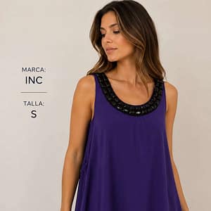 BLUSA INC COLOR MORADO TALLA S