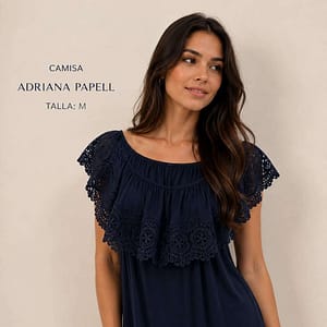 BLUSA AZUL MARINO MARCA ADRIANNA PAPELL TALLA M