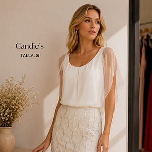 VESTIDO BLANCO MARCA CANDIE`S TALLA S