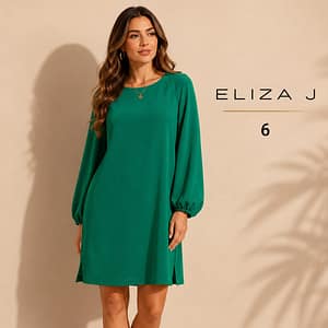 VESTIDO VERDE MARCA ELIZA J TALLA 6