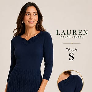 VESTIDO DE LANA MARCA LAUREN TALLA S