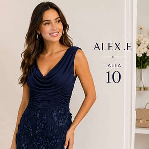 VESTIDO ELEGANTE MARCA ALEX.E TALLA 10