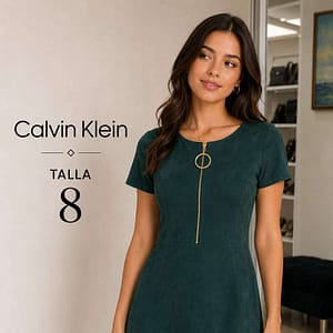 VESTIDO CALVIN KLEIN TALLA 8 VERDE