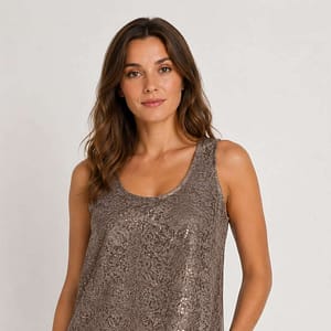 BLUSA DORADA MARCA RYM RICHARDS TALLA XL