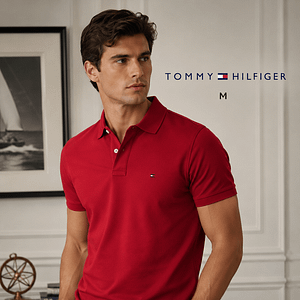 CAMISA ROJA VINO MARCA TOMMY HILFIGER TALLA M