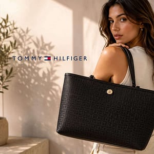 CARTERA NEGRA ELEGANTE MARCA TOMMY HILFIGER