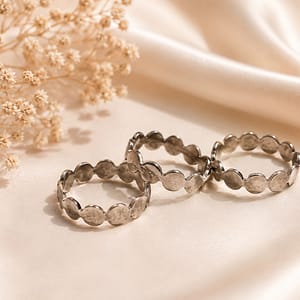 ANILLOS PLATEADOS DE ACERO INOXIDABLES