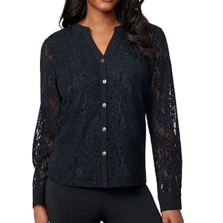 BLUSA CABLE & GAUGE TALLA L NEGRA