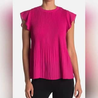 BLUSA ADRIANNA PAPELL TALLA XL FUCSIA