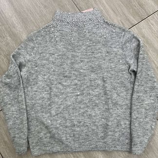 SACO JUICY COUTURE GRIS CON BRILLOS EN CUELLO TALLA M