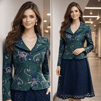 CHAQUETA TAHARI TALLA 4 VERDE