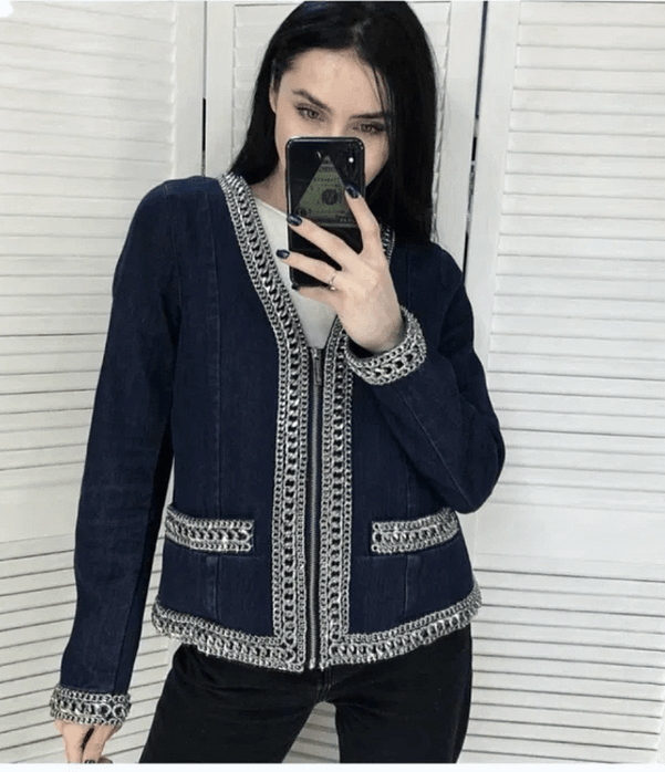CHAQUETA JEAN MICHAEL KORS TALLA S CON CADENAS
