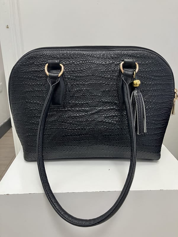 CARTERA NEGRA / AZUL 100% CUERO - Image 2