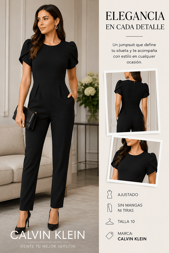 ENTERIZO NEGRO CK TALLA 10