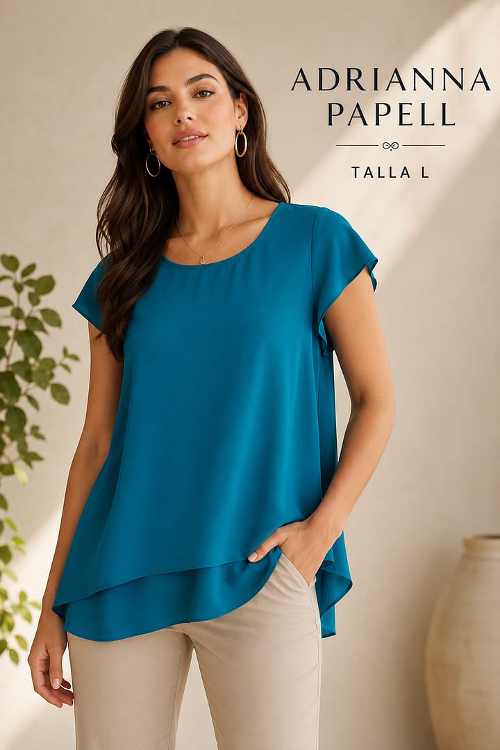 BLUSA ADRIANNA PAPELL TALLA L COMODA