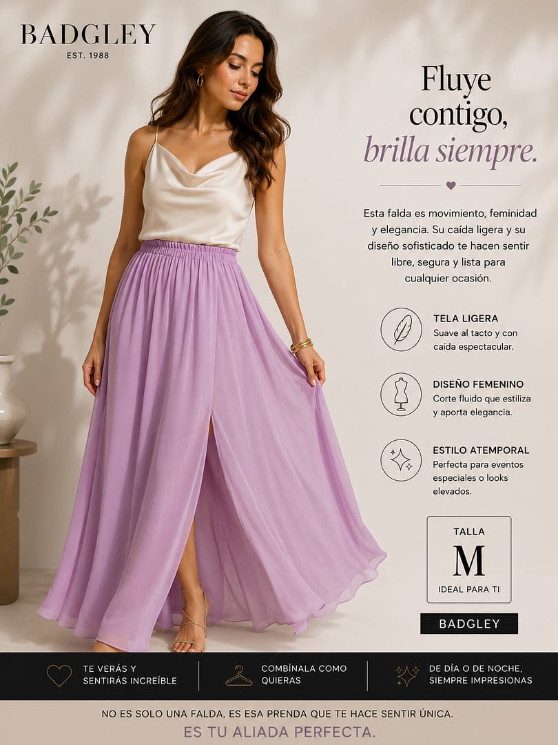 Luce elegante y femenina | Falda Badgley Talla M
