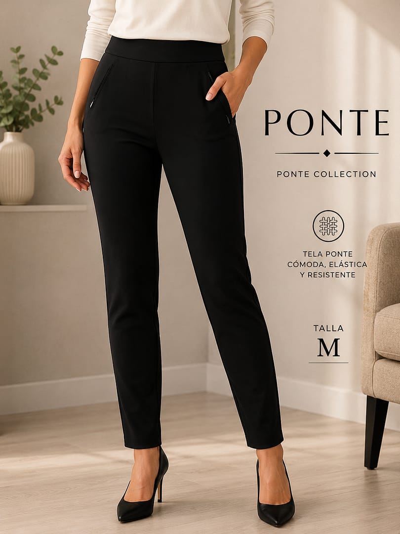 PANTALON ELEGANTE MARCA PONTE TALLA M